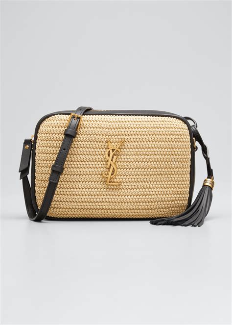 YSL raffia camera bag